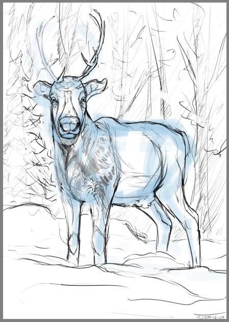 reindeer sketch