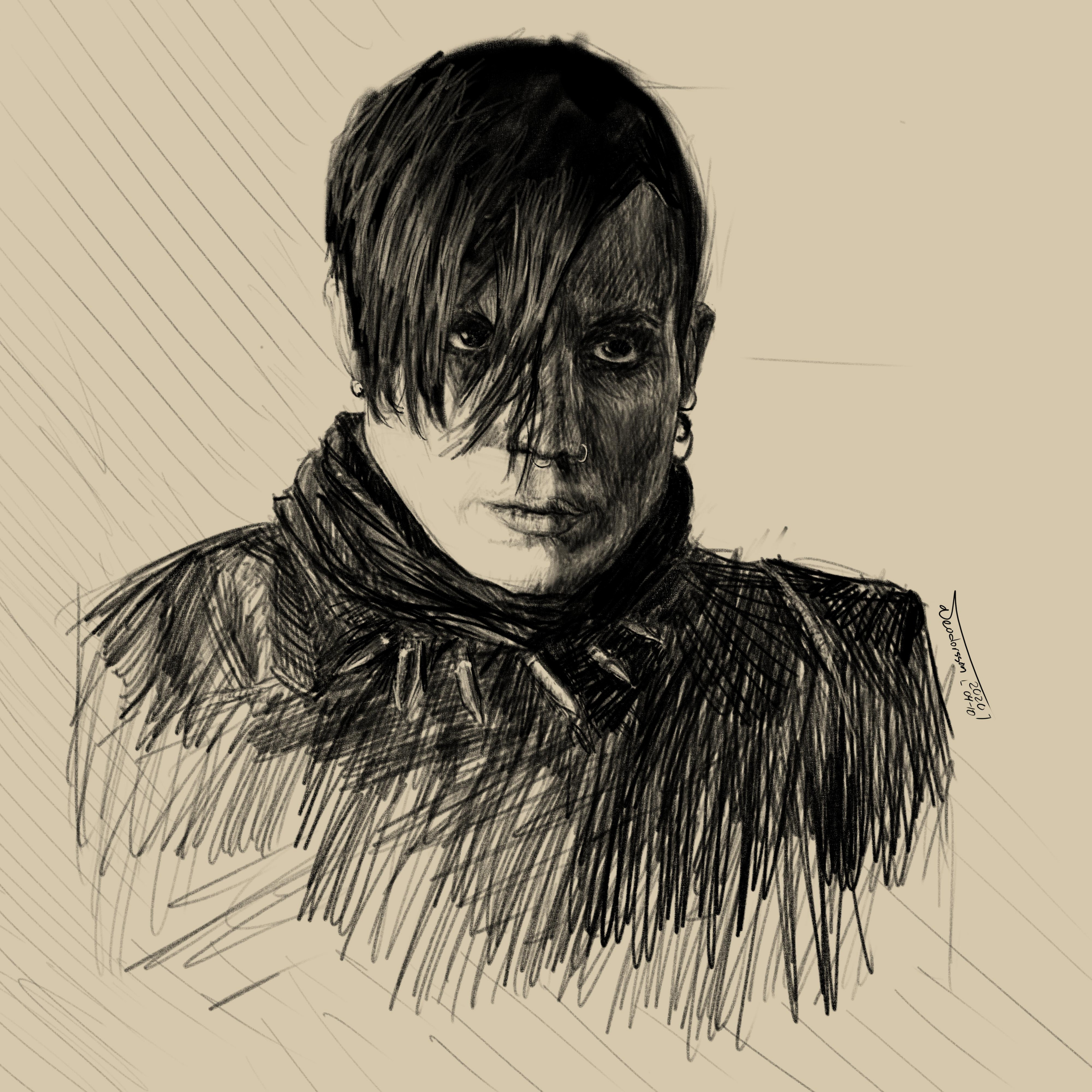 Sketch of Lisbeth Salander