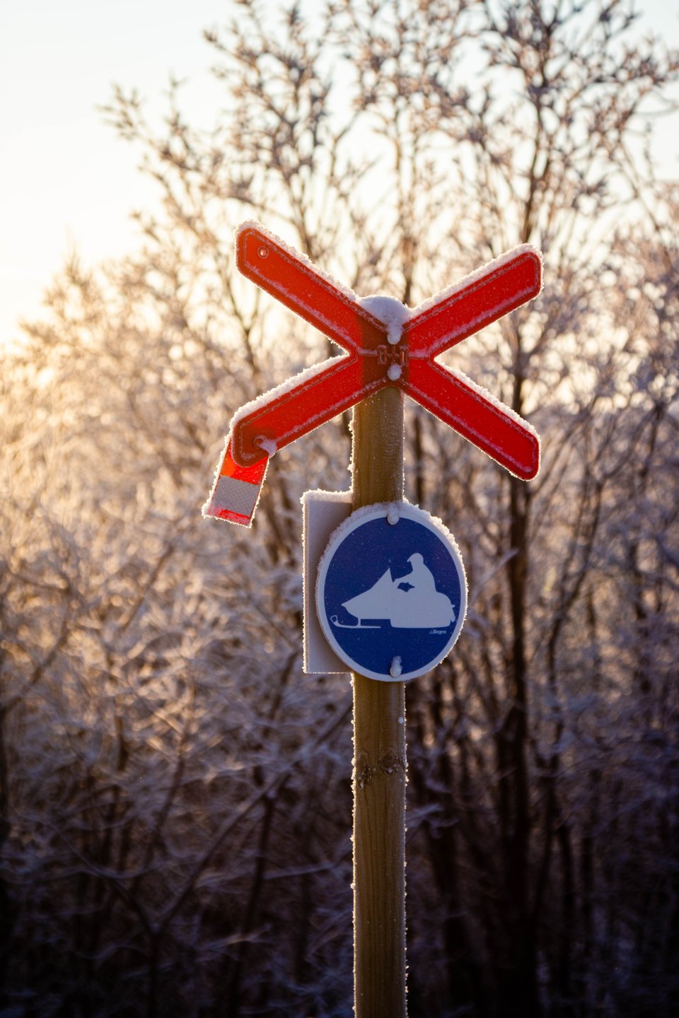 Snowmobile sign